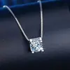 Collar Clásico con Cabeza de Toro de Cuatro Garras para Mujer Colgante de Diamante Moissanita de 1 Quilate Cadena para Clavícula de Joyería de Moda Europea y Americana Tendencia Venta al por Mayor
