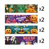 Novos Adesivos Decorativos Europeus e Americanos para Garrafas de Água de Halloween, Festival Fantasma, Taças de Vinho de Terror e Adesivos Decorativos para Garrafas de Bebida