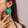 EZ4804 Llegada Nueva Transfronteriza Europea y Americana Flor de Tela Pendientes Hechos a Mano Lafitras Joyería de Flores Elegantes para Mujeres