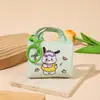 Cartera de Monedas con Cremallera Estampado de Dibujos Animados Transfronteriza Mini Bolsa de Almacenamiento para Niños y Estudiantes de Primaria Llavero de Piel Sintética