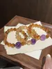 Pulsera de Cristal Multigemas Naturales para Mujer, Diseño de Nicho de Lujo Ligero, Sensación de Alta Gama, Joyería que Atrae la Fortuna y Mejora la Suerte