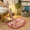 Alfombra de Felpa Divertida con Forma de Durazno, Tapete de Baño Absorbente y Antideslizante, Felpudo Decorativo para Dormitorio, Alfombrilla de Piso para Baño, un Gran Accesorio para el Hogar