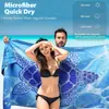 Toalha de praia estampada em microfibra da Amazon, dupla face, veludo, secagem rápida, toalha de praia, natação, banho de praia