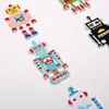 Parches Termoadhesivos con Logo Bordado por Computadora en Forma de Robot para Ropa, Bolsas y Accesorios, Parches Bordados, Etiquetas Decorativas al por Mayor