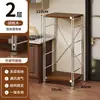 Estante para microondas de cocina, estante de almacenamiento de varias capas de pie estilo japonés, mesa multifuncional para cortar y preparación para el hogar