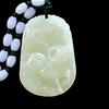 Pingente Zodiacal de Jade Afegão Colar de Jade Masculino e Feminino Pingente de Jade para Casal Pingente Zodiacal Deste Ano