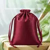 Bolsas de Cetim com Cordão em Estoque, Bolsas de Cordão para Armazenamento de Doces, Bolsas de Cetim Sintético para Embalagem de Perucas, Bolsas de Cetim Personalizadas