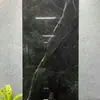 Azulejos de Piso de Pedra de Luxo Estilo Francês Preto Minimalista com Padrão de Mármore 60*120 Azulejos Cerâmicos para Hotéis e Supermercados, Azulejos Brilhantes Cor de Café
