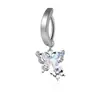 Venta caliente de comercio electrónico transfronterizo simple brillante uña del ombligo hojas mariposa luna incrustada de diamantes piercing del ombligo joyería al por mayor