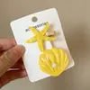 Um Par de Grampos de Cabelo Estrela do Mar Transparentes Fofos, Presilhas de Franja, Presilhas para Cabelos Curtos na Testa, Clipes para Fotos na Beira-Mar, Grampos de Cabelo Populares