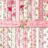 Ww212 Papel de Fundo Rosa Rosa Material DIY Cultural e Criativo Flor Rosa Decorativo Papel de Fundo Dupla Face