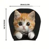 Funda de Reposacabezas para Coche con Estampado de Calavera Negra de Comercio Exterior Transfronterizo, Estilo Elástico Universal, Funda de Reposacabezas para Coche Original y Divertida