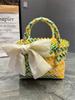 Bolso tejido de plástico nuevo del fabricante, cesta tejida, bolsa de regalo tejida a mano, bolsa de playa para mujer