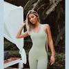 Macacão de Yoga Europeu e Americano de Uma Peça Estilo Regata Sexy Costas Esportes Justo Conjunto de Fitness com Alta Elasticidade