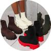 Zapatos tipo calcetín para pareja para mujer, Botines cortos de punto casuales para otoño e invierno, Zapatos de talla grande para mujer 35-4243
