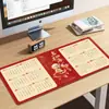 Calendario del Año del Cordero 2027 Mouse Pad Calendario de Escritorio Extra Grande Alfombrilla para Teclado de Oficina Engrosada Antideslizante Regalo Alfombrilla de Escritorio Personalización