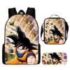 Amazon Dragonball mochila alunos do ensino fundamental e médio mochila de ombro de três peças bolsa de almoço bolsa de caneta uma geração de cabelo