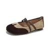 Zapatos Mary Jane de estilo francés con diseño de puntera dividida sintética, nueva colección otoño 2026 para mujer, zapatos planos estilo Birkenstock para combinar con vestidos, bailarinas de punta baja