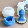 Versión Q del Buda Tathagata con Base de Loto Molde de Silicona Estatua Kama Buda Adornos de Artesanía para el Hogar y el Coche