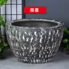 Jarrón de Tanque de Peces Dorados de Cerámica Jingdezhen para Loto Nenúfar Tortuga Koi Caligrafía y Pintura Tanque Tanque de Agua Extra Grande Patio Sala de Estar