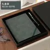 Cuaderno de banda A5 de piel de oveja para empresa, se puede imprimir logo, cuero suave de alta calidad, diario exquisito, libro para conferencias de trabajo