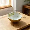 Nuevo soporte de cerámica para tetera de osmanthus pintado a mano, una bandeja de té pequeña y fresca de color amarillo anaranjado para uso doméstico, una mesita de té pequeña y accesorios para ceremony de té para servir té y bocadillos