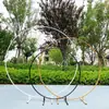 Novos Adereços de Casamento Anel de Ferro Fundo de Casamento Arco Redondo Decoração de Festa Estrutura Redonda de Ferro Arco de Balão com Poste Único