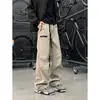 Jaqueta Calça de Trabalho Funcional Tendência Marca Externa para Homens na Primavera e Outono Calça Casual Funcional Solta Nova Calça de Caminhada Reta