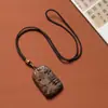 Colgante de Madera de Águila Wushi Pai Concepto Artístico Paisaje Pai Tallado Exquisitamente Significado Zen Juguete Cultural Collar con Colgante de Madera de Águila Colgante Unisex