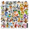 Transfronterizo Nuevo 50 Animales de Dibujos Animados Banda Fácil de Arrancar Pequeñas Orejas Pegatinas de Graffiti Pegatinas de Animales de Moda para Tocar Instrumentos Musicales