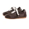 El bestseller de moda este año en estilo old money de Shougu: Zapatillas de entrenamiento alemanas súper calientes para mujer, principios de otoño de 2026, zapatillas casuales versátiles de cuero genuino