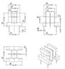 EE16 esqueleto de slot duplo horizontal 2+2 pinos distância da linha = 12,5 mm material do transformador de alta frequência