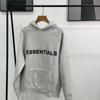 Moletom com Capuz de Veludo Fog Multi-Line Fear of God Essentials Marca Americana Tendência para Homens e Mulheres Casais