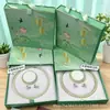 Conjunto de Tres Piezas de Collar Pulsera Pendientes de Perlas Redondas de Jade Hetiano Natural Regalo para Madre Suegra Ancianos Madre Regalo para el Festival de la Diosa 38
