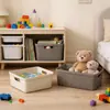 Aishangli Hogar Mimbre Sintético Cesta de Almacenamiento Plástico Tejido Cesta de Escritorio Artículos Varios Cesta para Ropa Sucia Cesta de Almacenamiento