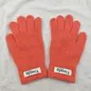 Nuevos Guantes Cálidos de Punto Engrosados para Mujer en Otoño e Invierno Estudiantes Color Sólido Guantes sin Dedos para Pantalla Táctil Venta al por Mayor