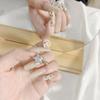 Anillo Kimono Starmans para Mujer Diseño de Apertura de Nicho Simple y Fresco de Alta Gama Estrella de Cinco Puntas Diamante Brillante Anillo Apilable