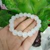 Pulsera de Imitación Jade Hetian Pulsera de Cuentas Redondas de Jade Hetian para Hombres y Mujeres Pulsera de Jade de Cuentas Redondas