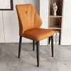 Sillas de comedor de lujo ligero, diseño simple y moderno, adecuadas para uso doméstico, sillas con respaldo estilo nórdico, sillas de comedor para hotel y restaurante, taburetes de mahjong, metal