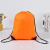 Mochilas Prontas de Cor Lisa em Poliéster com Cordão Personalizadas para Eventos Esportivos de Maratona com Logo Imprimível Atacado