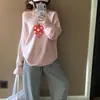 Moda Coreana Dulce y Picante para Chicas Estilo Perezoso Sudadera Delgada para Mujer Principios de Otoño Nuevo Diseño de Atuendo Dopamina Top Tendencia