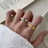 Anel Delicado de Bambu Exquisito Feminino Luxo Leve Moderno Personalizado Versátil Temperamento Anel de Dedo Ajustável Anel de Dedo Indicador Empilhável ins