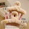 Pinzas para el pelo grandes de otoño e invierno para mujeres con cabello grueso, con un lujoso diseño de felpa, adecuadas para la parte trasera de la cabeza, accesorios para el cabello estilo pinza de tiburón