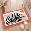 Alfombra de Felpa Absorbente para Baño Dopamina Alfombra Tufted Antideslizante Personalizada Puerta de Inodoro Tulipán