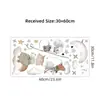 Br0252E Nuvem Tem um Grupo de Animais Pequenos Céu Estrelado Autocolante Desenho Animado Animação Adesivos de Parede Quarto Sala de Crianças Adesivos de Decoração