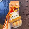 Pingente Chaveiro Original Pelúcia Gato Sobremesa Fofo e Requintado Gato Sorvete Pingente para Mochila Escolar