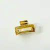 Grampo de cabelo de metal galvanizado dourado e prateado transfronteiriço, 4 cm de altura, tamanho pequeno de alta qualidade, prendedor de cabelo, clipe geométrico simples, pequeno prendedor, acessório de cabelo para cabeça