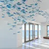 Colgante de Vidrio Villa Doble Altura Sala de Estar Plana Grande Colgante Acristalado Oficina de Ventas Casa Club Vestíbulo de Hotel Adorno Colgante Decorativo