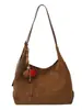 Bolso tote vintage de gamuza estilo coreano para mujer, bolso de hombro de nuevo diseño de nicho a la moda, bolso cruzado de gran capacidad para el día a día
