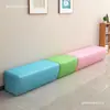 Sofá para Área de Descanso de Institución Educativa, Banco de Espera en Pasillo de Guardería de Educación Temprana, Asiento Largo sin Respaldo, Piel Resistente a Arañazos de Gato